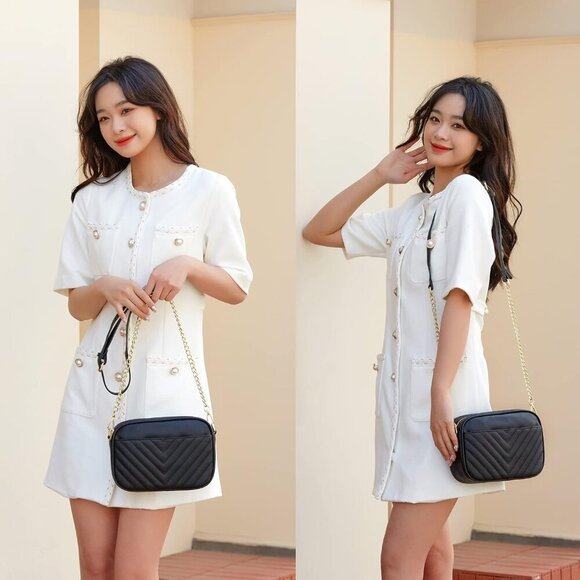 Phone Crossbody Bag with Chain Strap, Lightweight Vegan Leather Shoulder Purse f - Picture 6 of 6